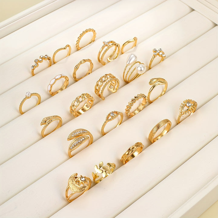 22pcs Vintage Ring Set