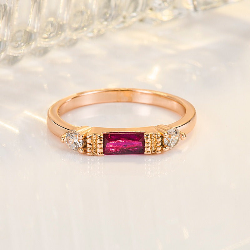Anie - Natural Stones Silver Ring