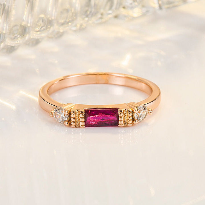 Anie - Natural Stones Silver Ring