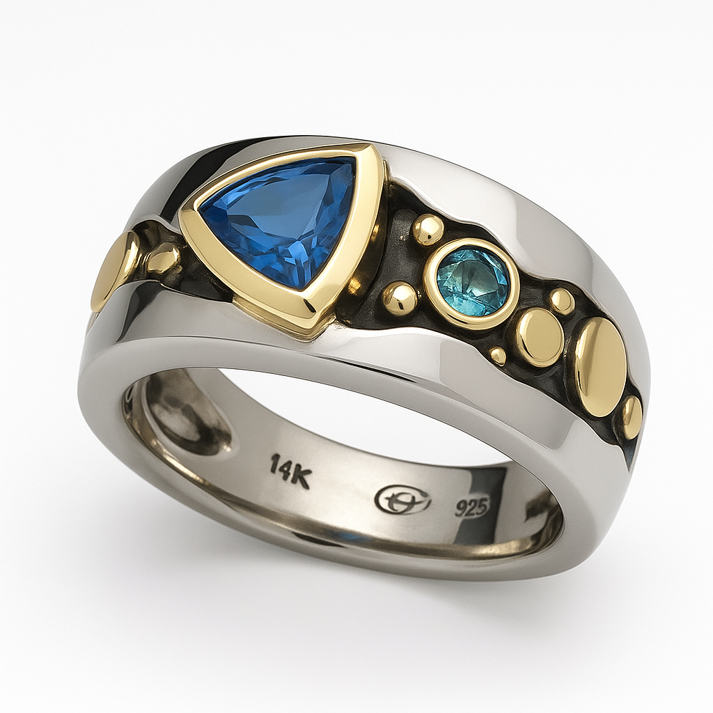 Vintage Blue Crystal Ring