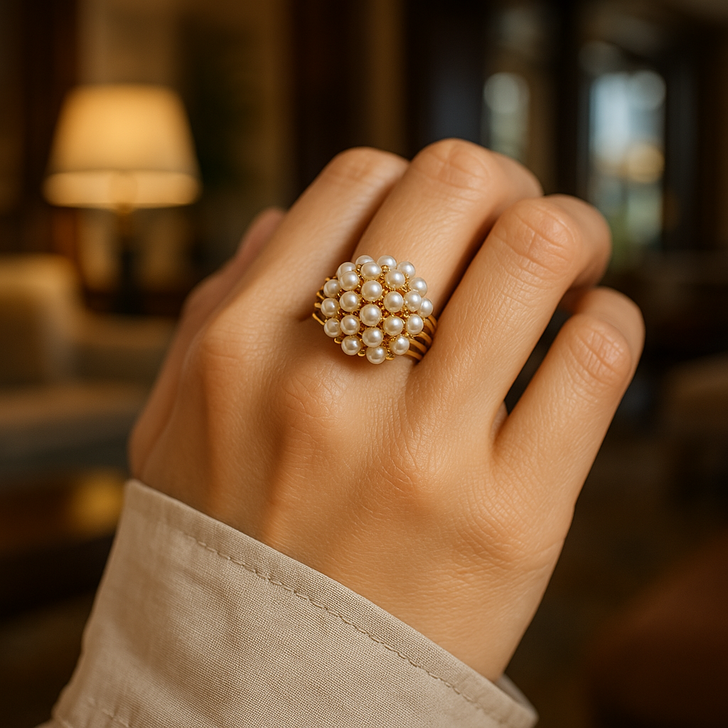 Bush - Inlaid Pearls Ring