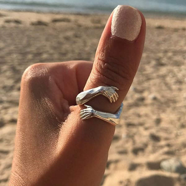 Adjustable Silver Cuddle Ring